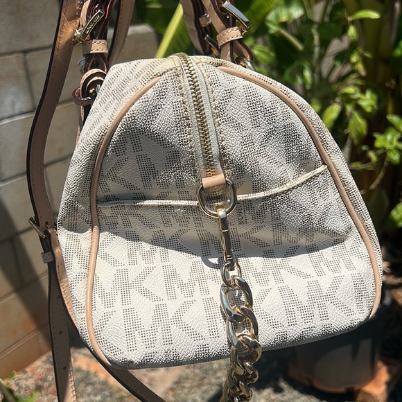 Michael kors tote crossbody purse bag MK signature speedy - Picture 4 of 8